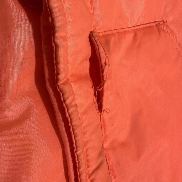 Vintage Camouflage Blaze Orange Zip Vest Men’s XL Extra Large Elkmont Hunting - Picture 7 of 15
